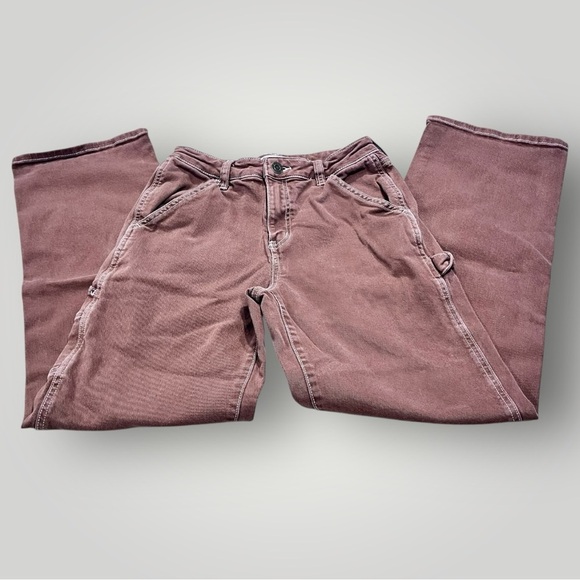 SO Brown Denim Pants Wide Leg - High Waist Carpenter - Picture 3 of 15